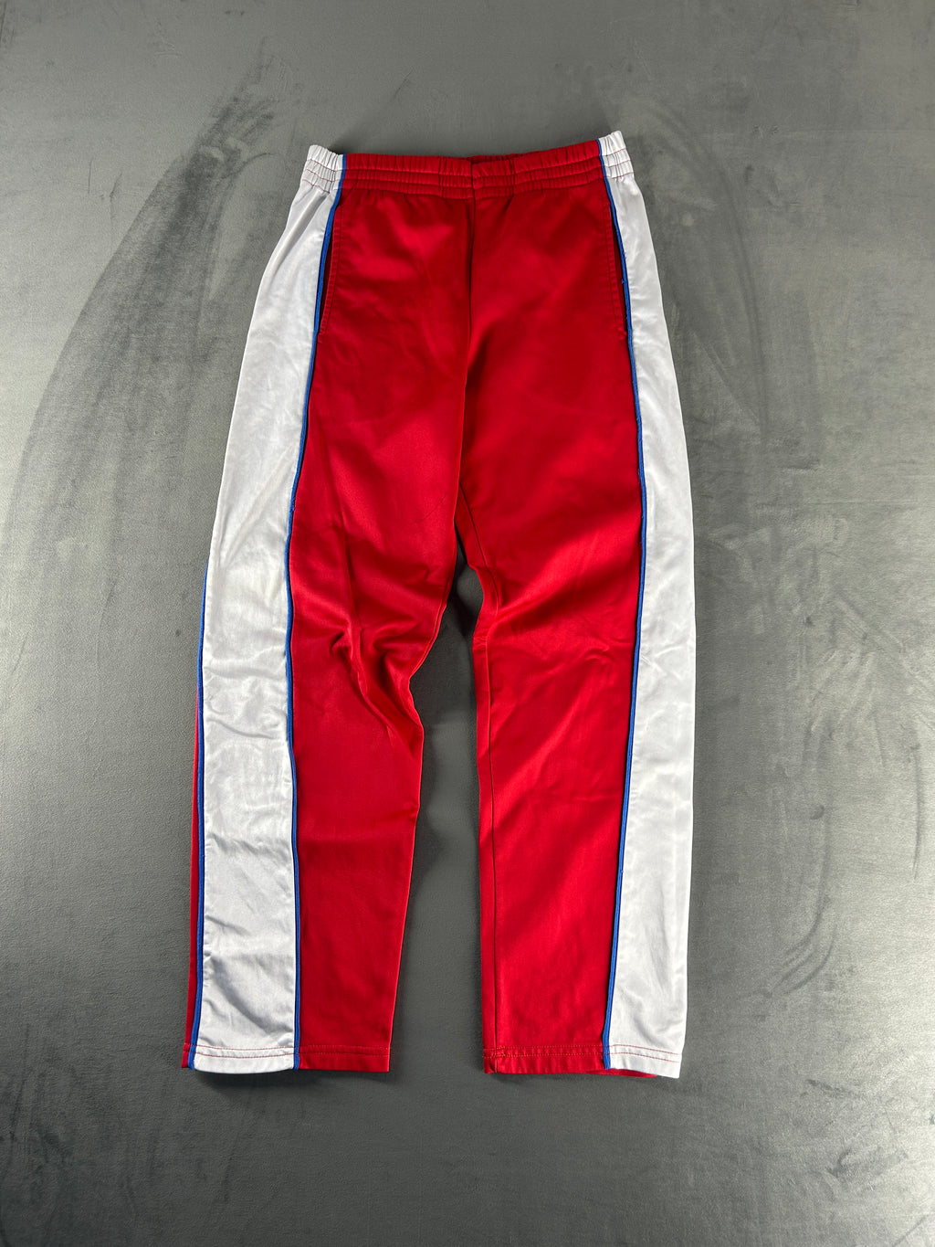 Pantaloni tuta rosso e bianco vintage – Uomo Taglia M