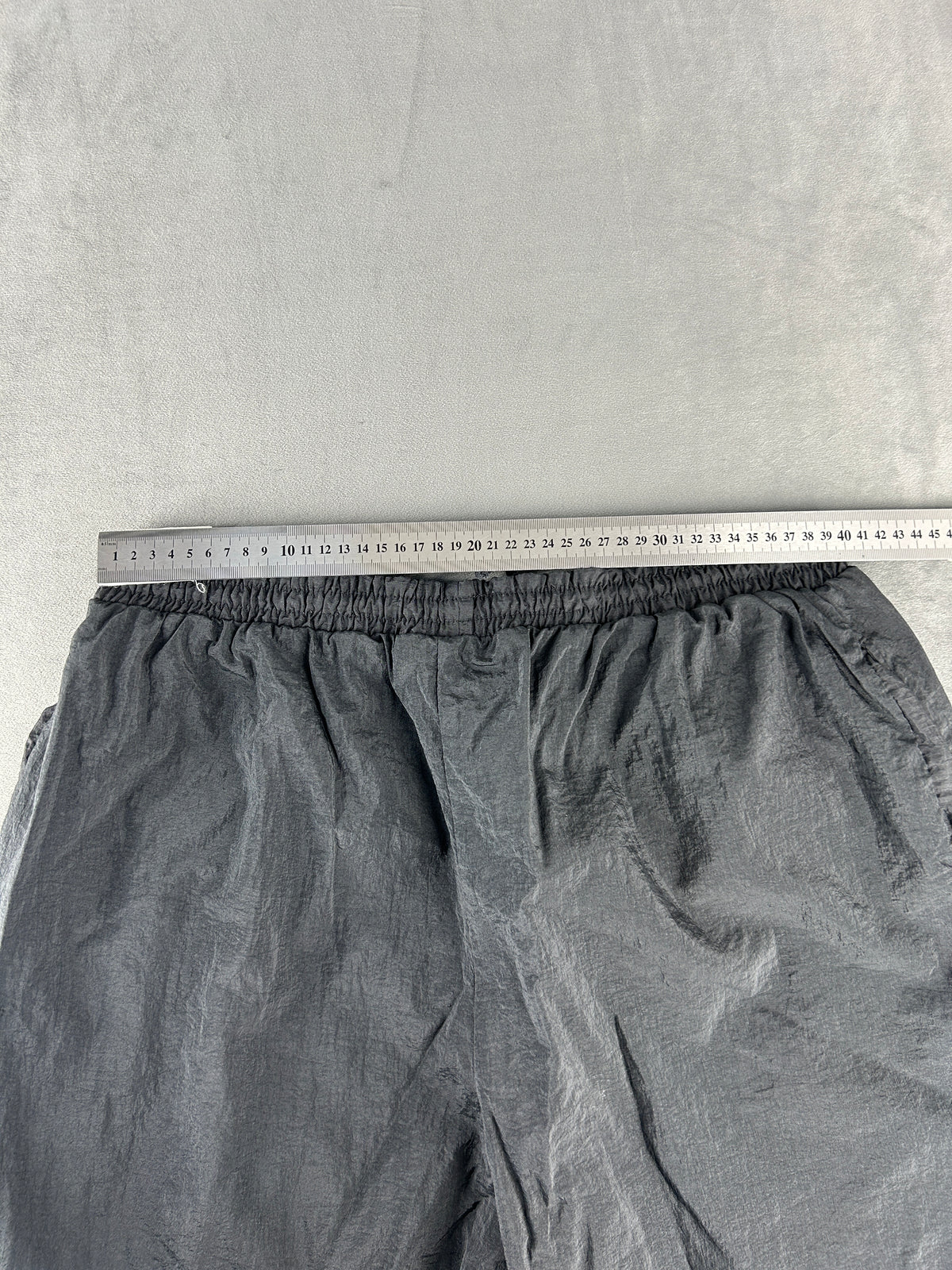 Pantaloni tuta grigi a strisce rosse vintage – Uomo Taglia XL