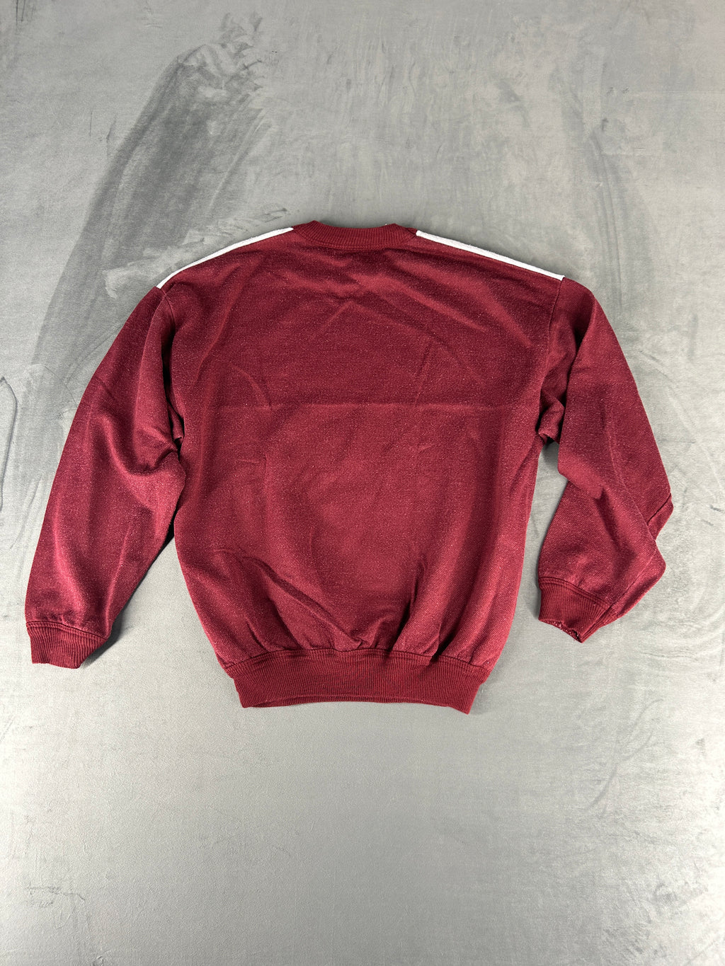 Felpa bordeaux e grigio vintage – Uomo Taglia M
