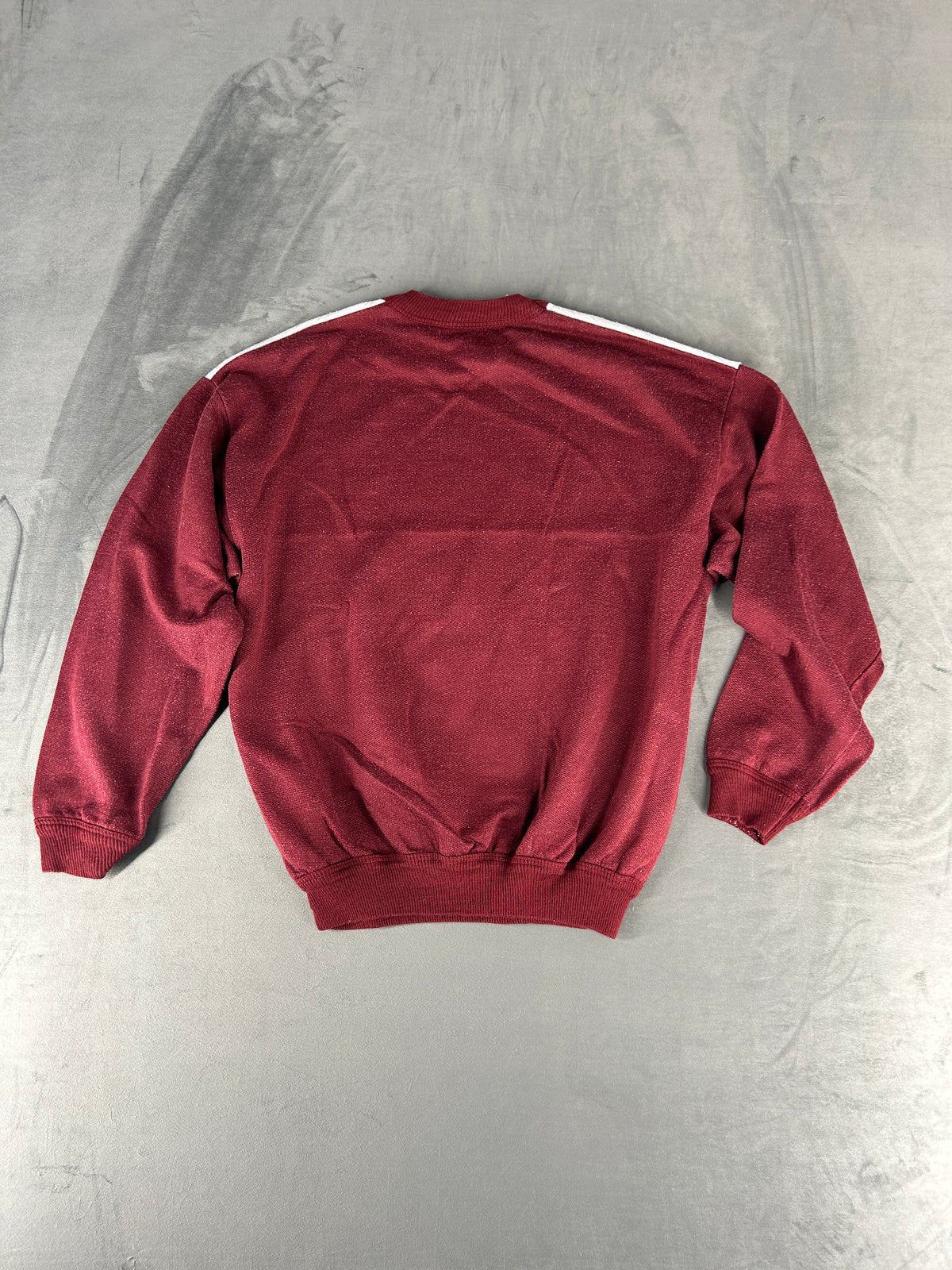 Felpa bordeaux e grigio vintage – Uomo Taglia M