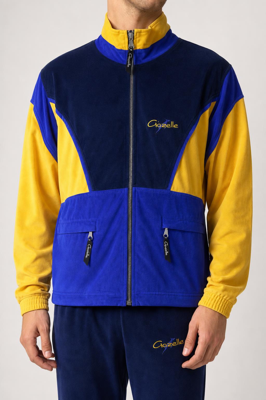 Tracktop blu e giallo vintage – Uomo Taglia S