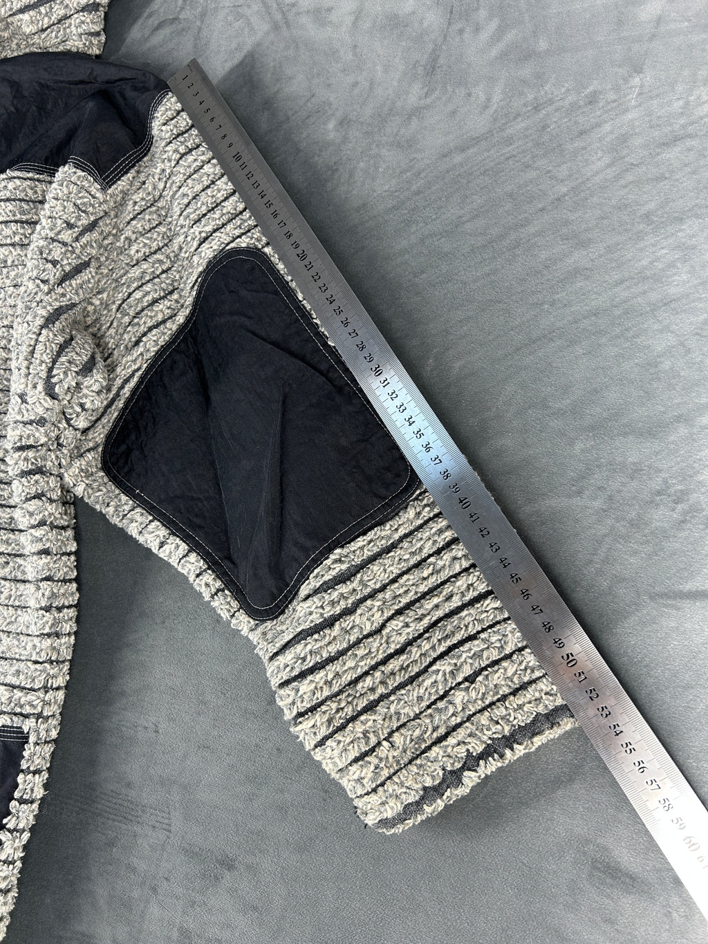 Felpa mezza zip grigio e nero vintage – Uomo Taglia XS
