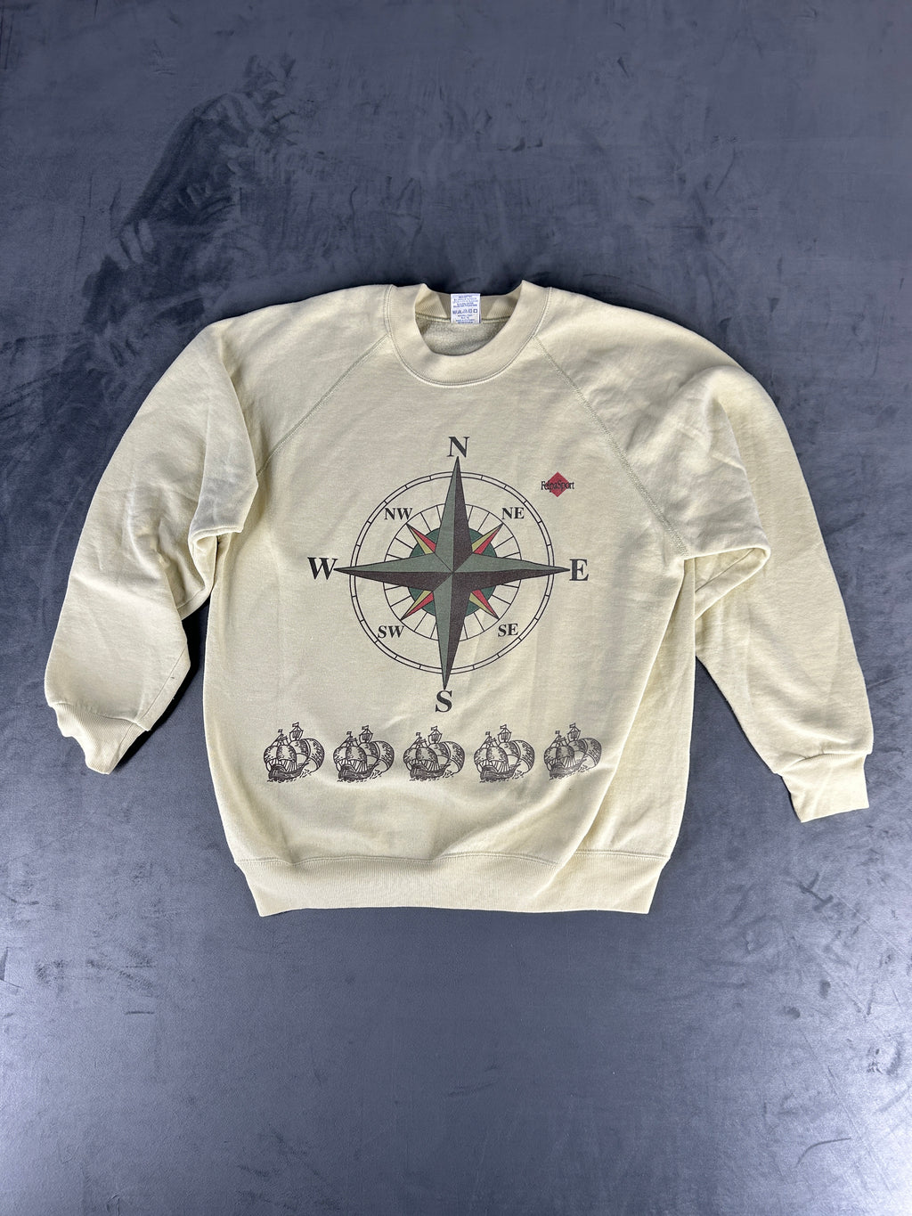 Felpa beige vintage – Uomo Taglia L