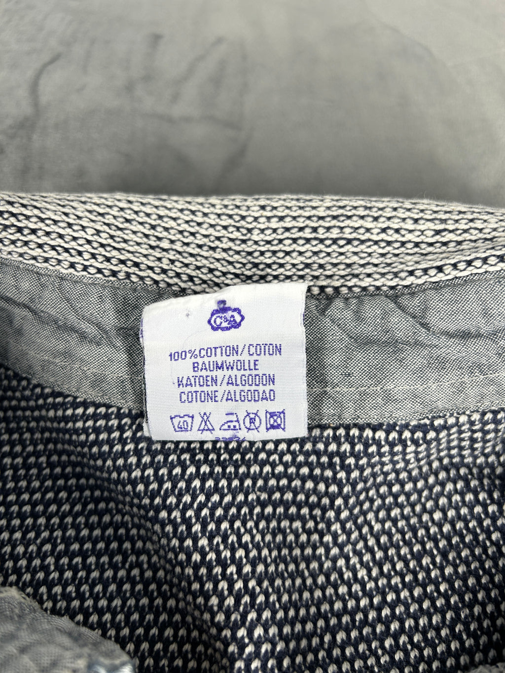 Felpa collo polo grigia vintage – Uomo Taglia M