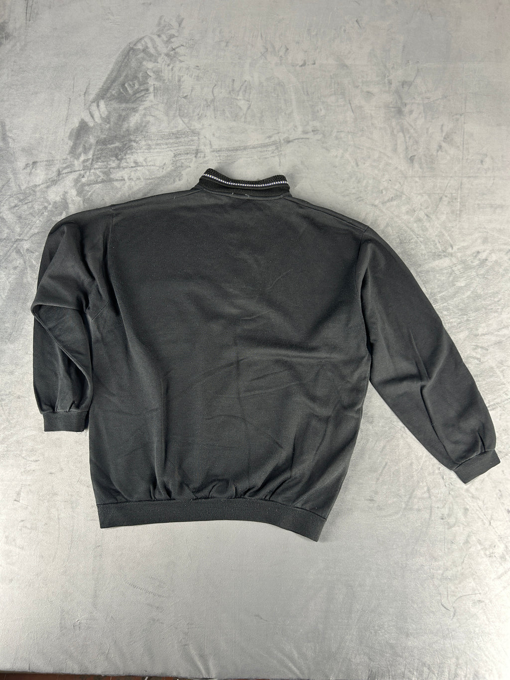 Felpa tre bottoni nera vintage – Uomo Taglia L