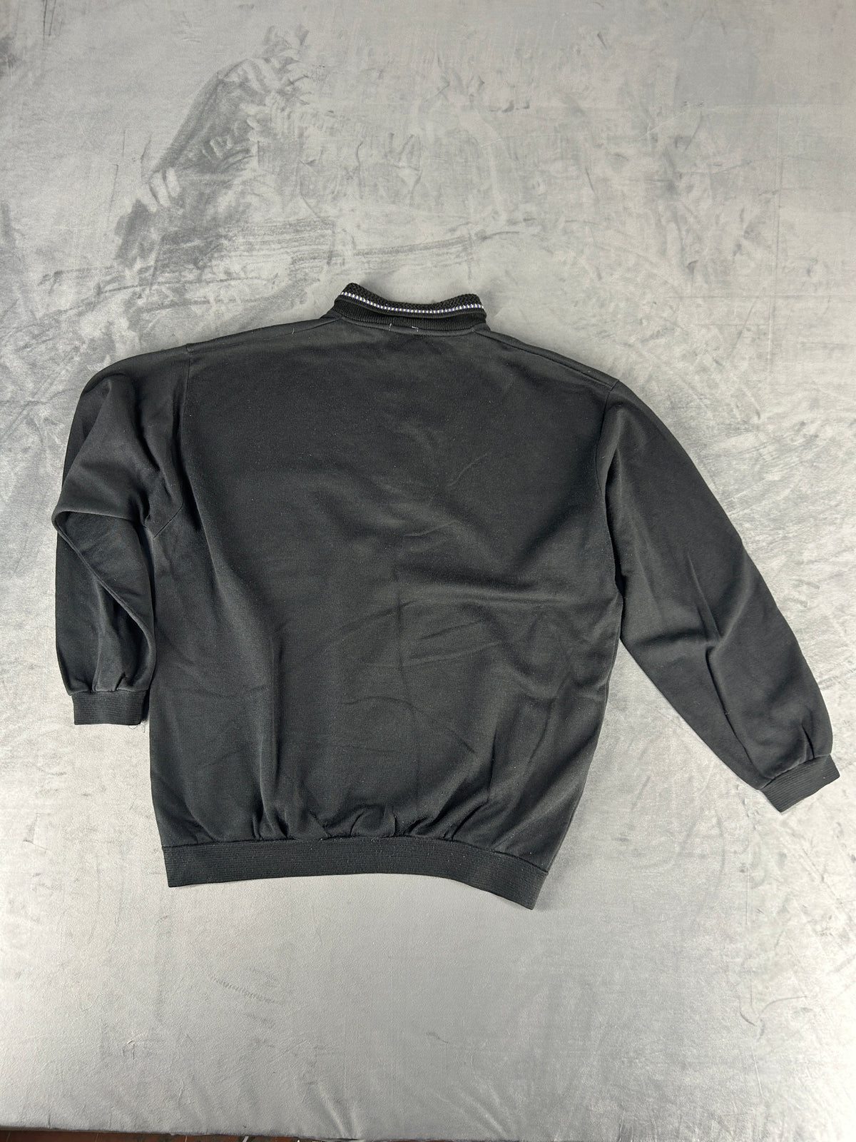 Felpa tre bottoni nera vintage – Uomo Taglia L
