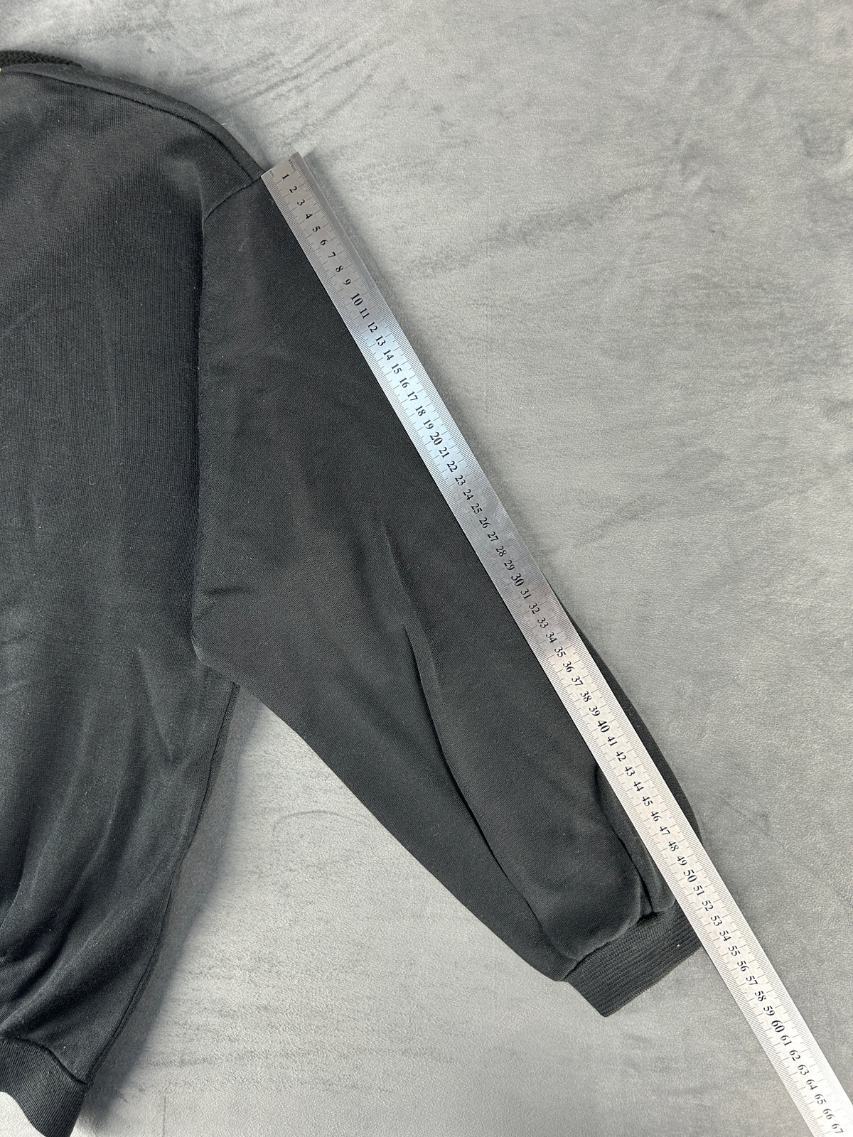 Felpa tre bottoni nera vintage – Uomo Taglia L