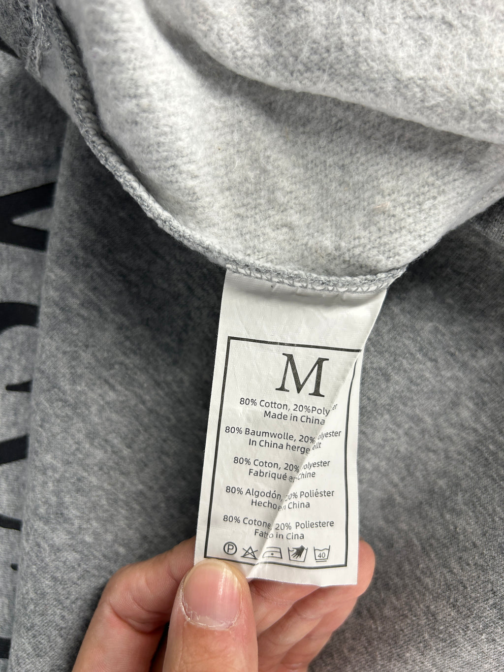 Felpa mezza zip grigio e nero vintage – Uomo Taglia M