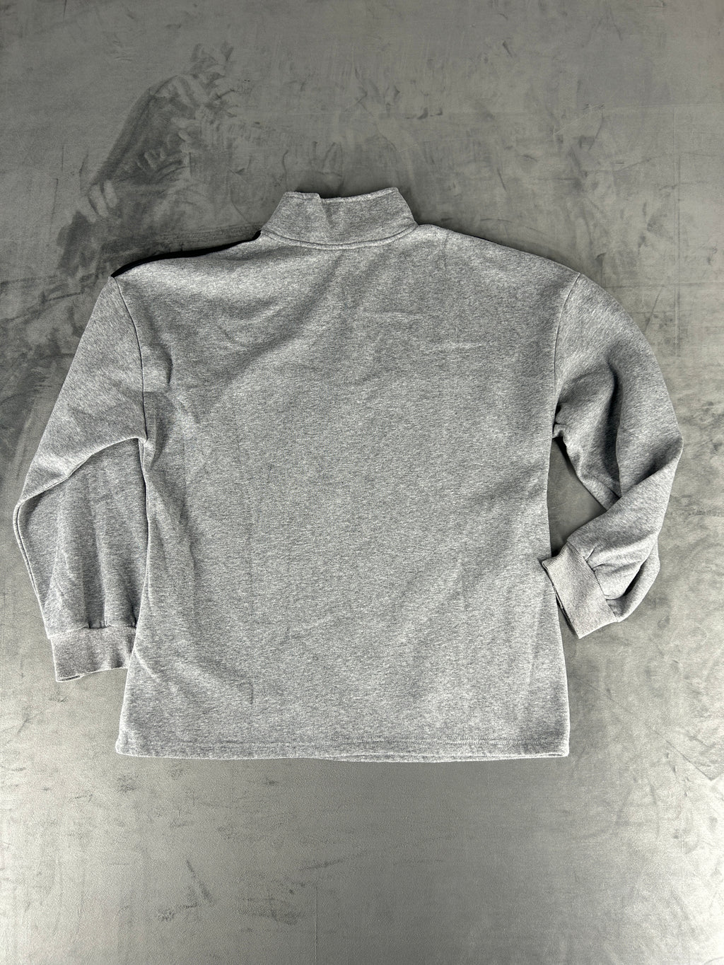 Felpa mezza zip grigio e nero vintage – Uomo Taglia M