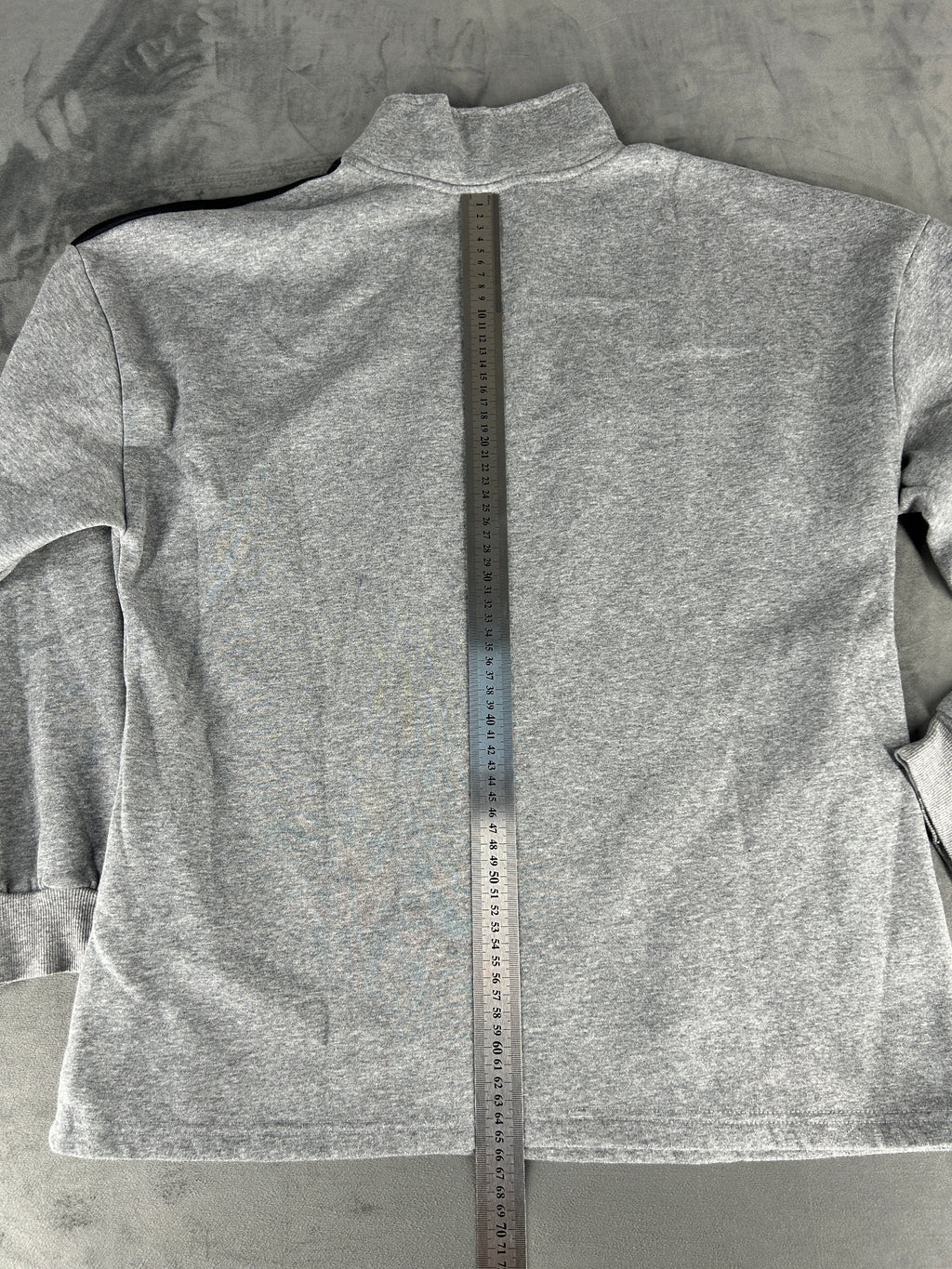 Felpa mezza zip grigio e nero vintage – Uomo Taglia M