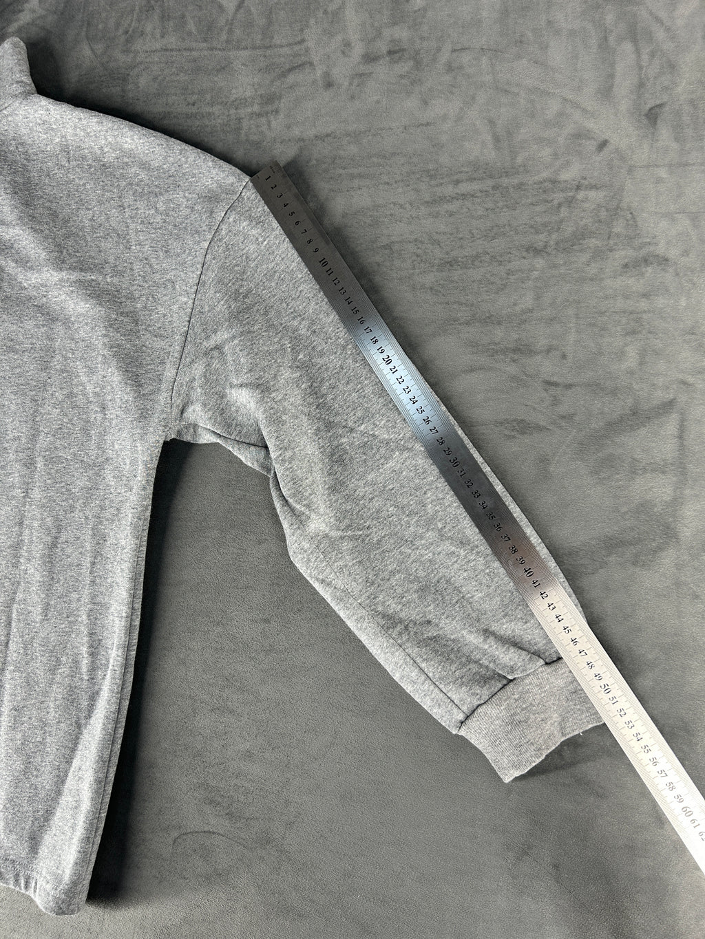 Felpa mezza zip grigio e nero vintage – Uomo Taglia M