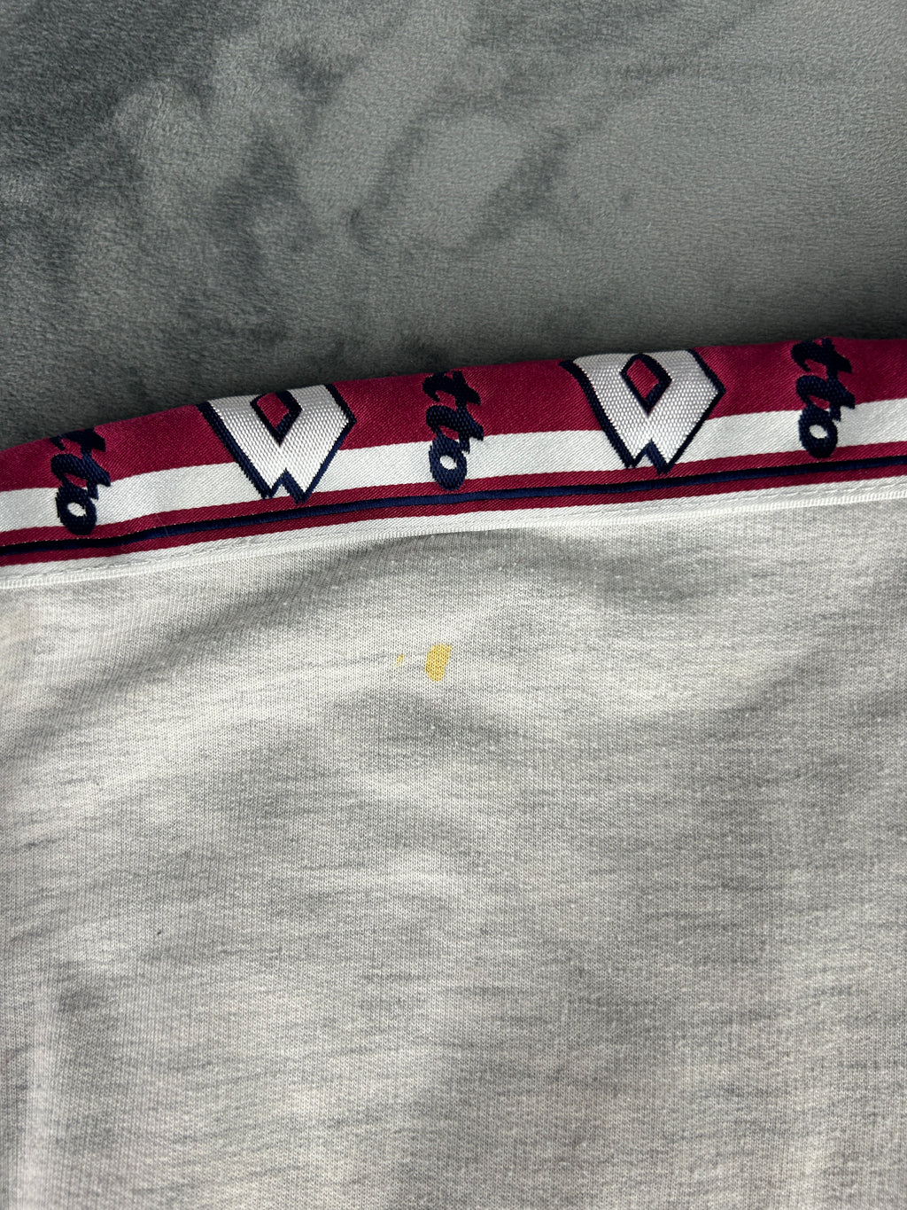 Felpa mezza zip Lotto viola e grigio vintage – Uomo Taglia XL