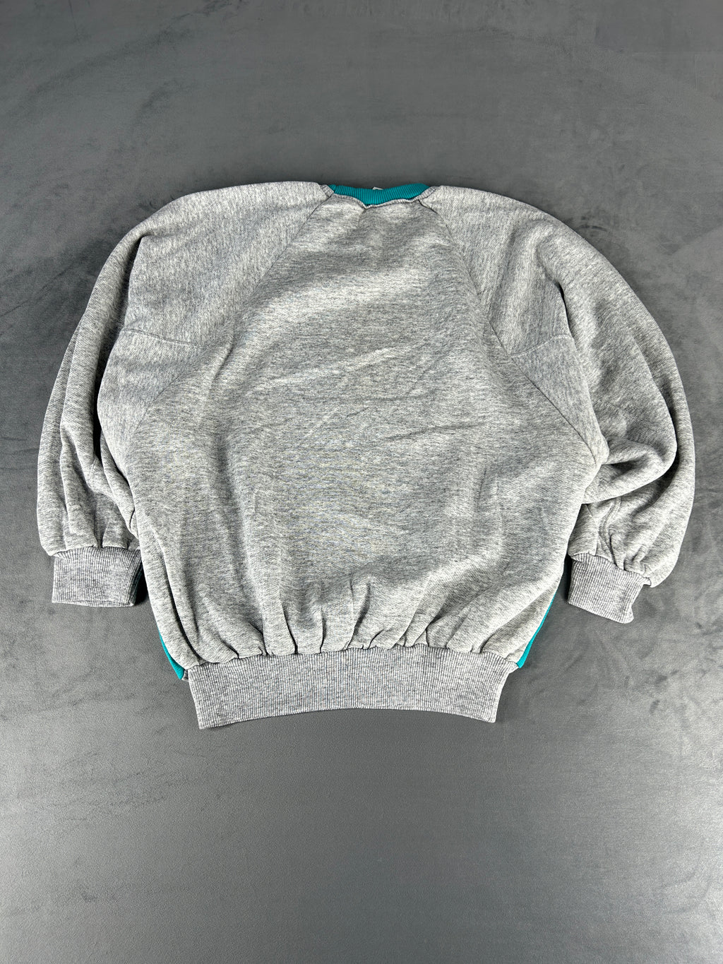 Felpa verde acqua e grigio vintage – Uomo Taglia S
