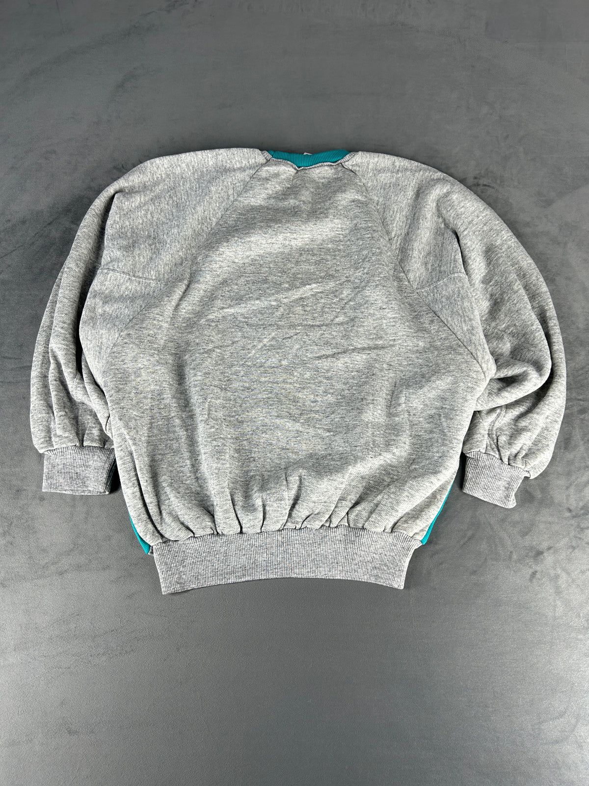 Felpa verde acqua e grigio vintage – Uomo Taglia S