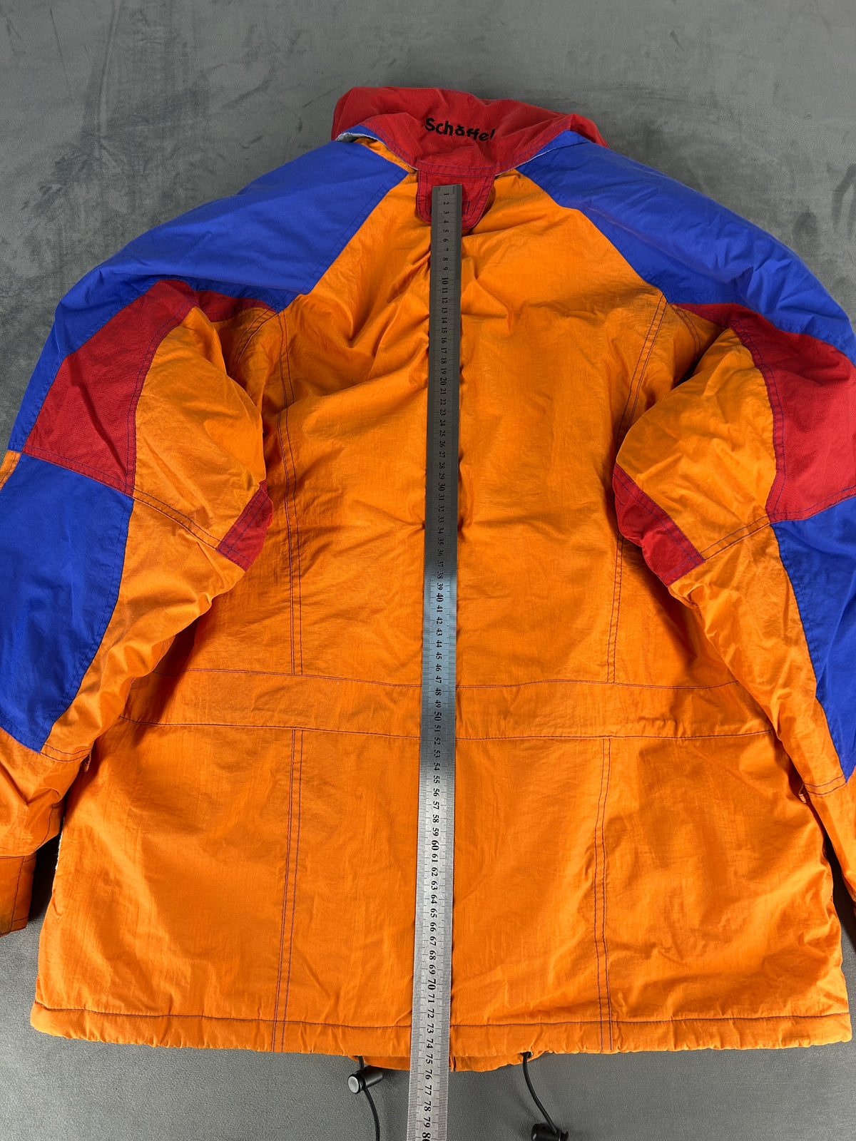 Giacca tecnica trekking arancione e viola vintage – Uomo Taglia XL