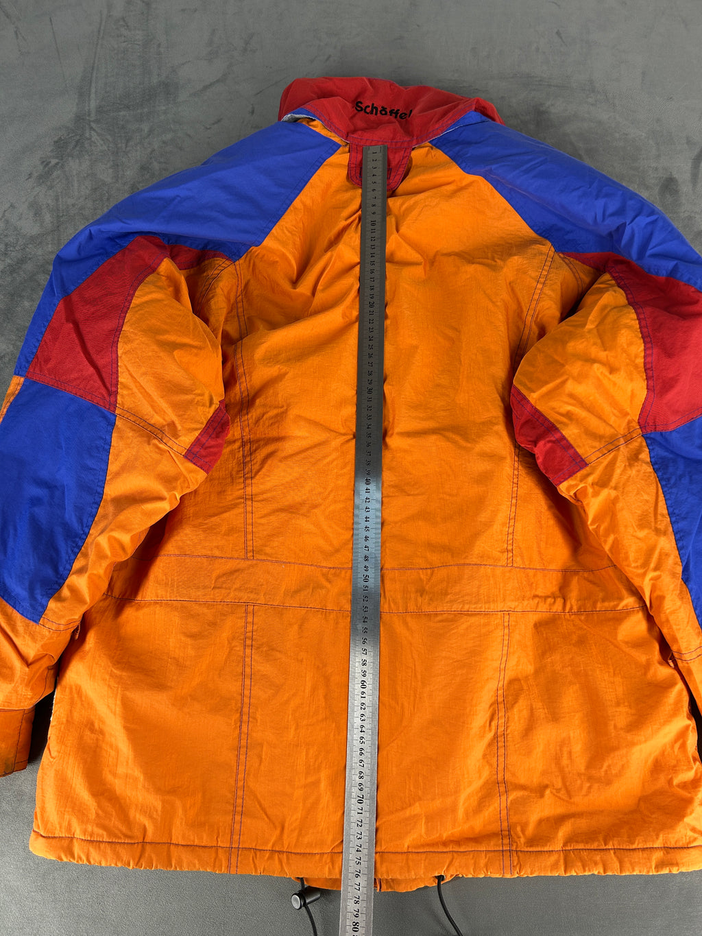 Giacca tecnica trekking arancione e viola vintage – Uomo Taglia XL