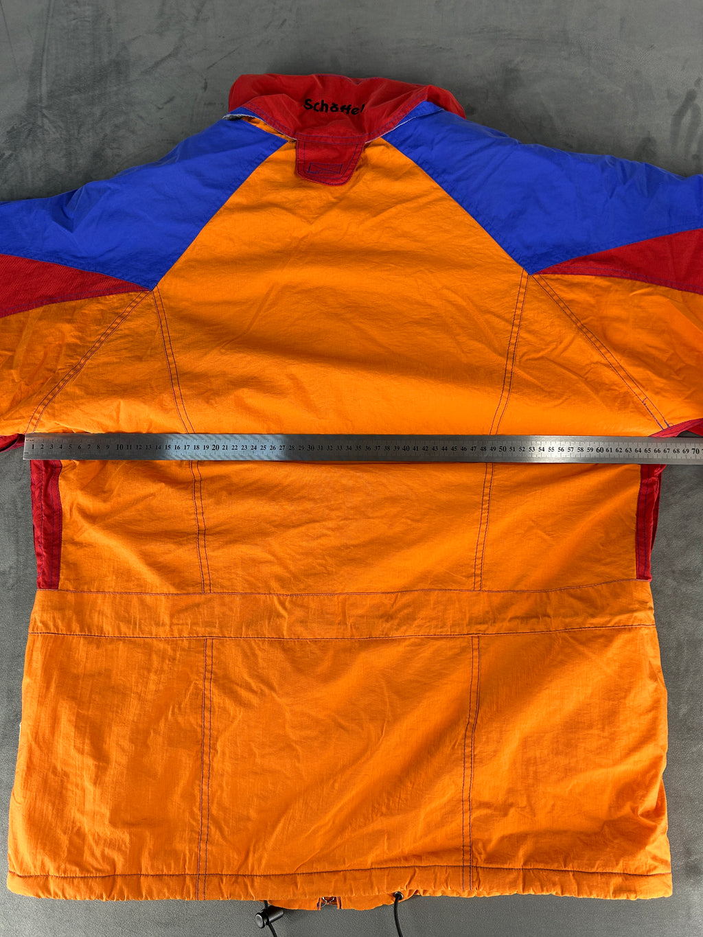 Giacca tecnica trekking arancione e viola vintage – Uomo Taglia XL