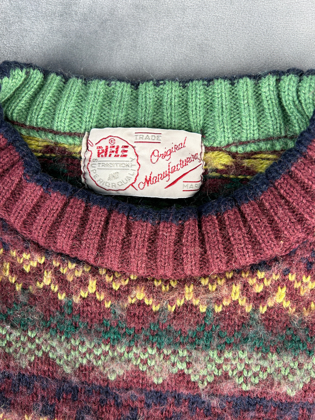 Maglione Rifle multicolore vintage – Uomo Taglia L