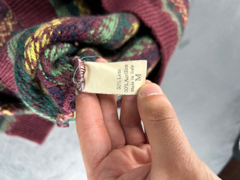 Maglione Rifle multicolore vintage – Uomo Taglia L
