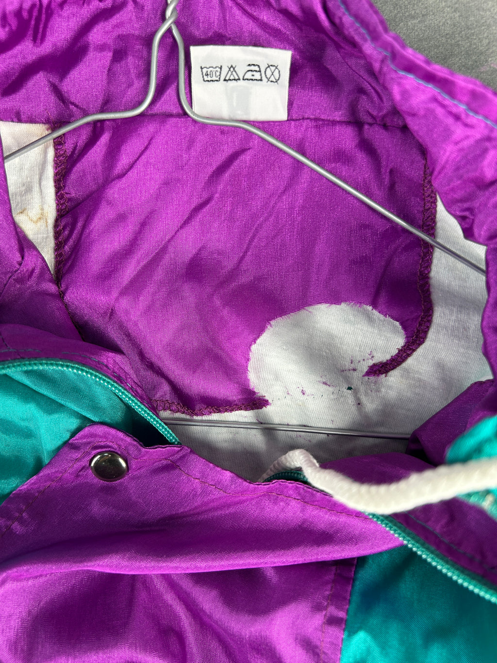 Tracktop acetato viola e azzurro vintage – Uomo Taglia L