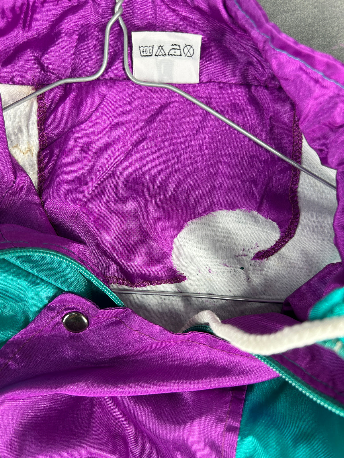Tracktop acetato viola e azzurro vintage – Uomo Taglia L