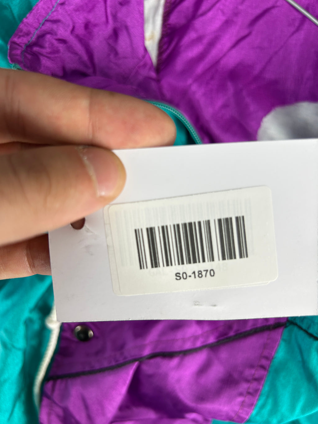 Tracktop acetato viola e azzurro vintage – Uomo Taglia L