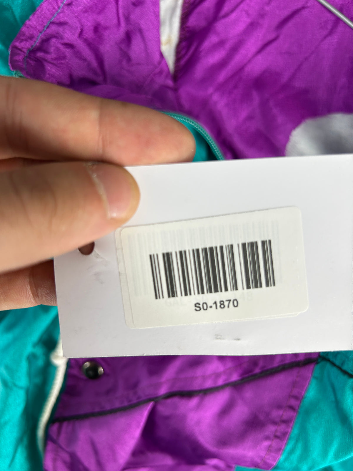 Tracktop acetato viola e azzurro vintage – Uomo Taglia L