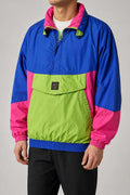 Anorak antivento mezza zip multicolore vintage – Uomo Taglia L