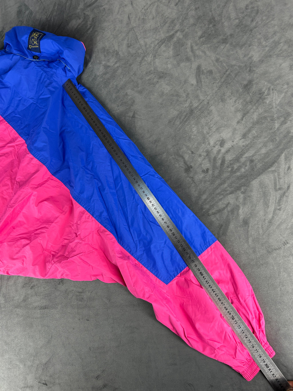 Anorak antivento mezza zip multicolore vintage – Uomo Taglia L