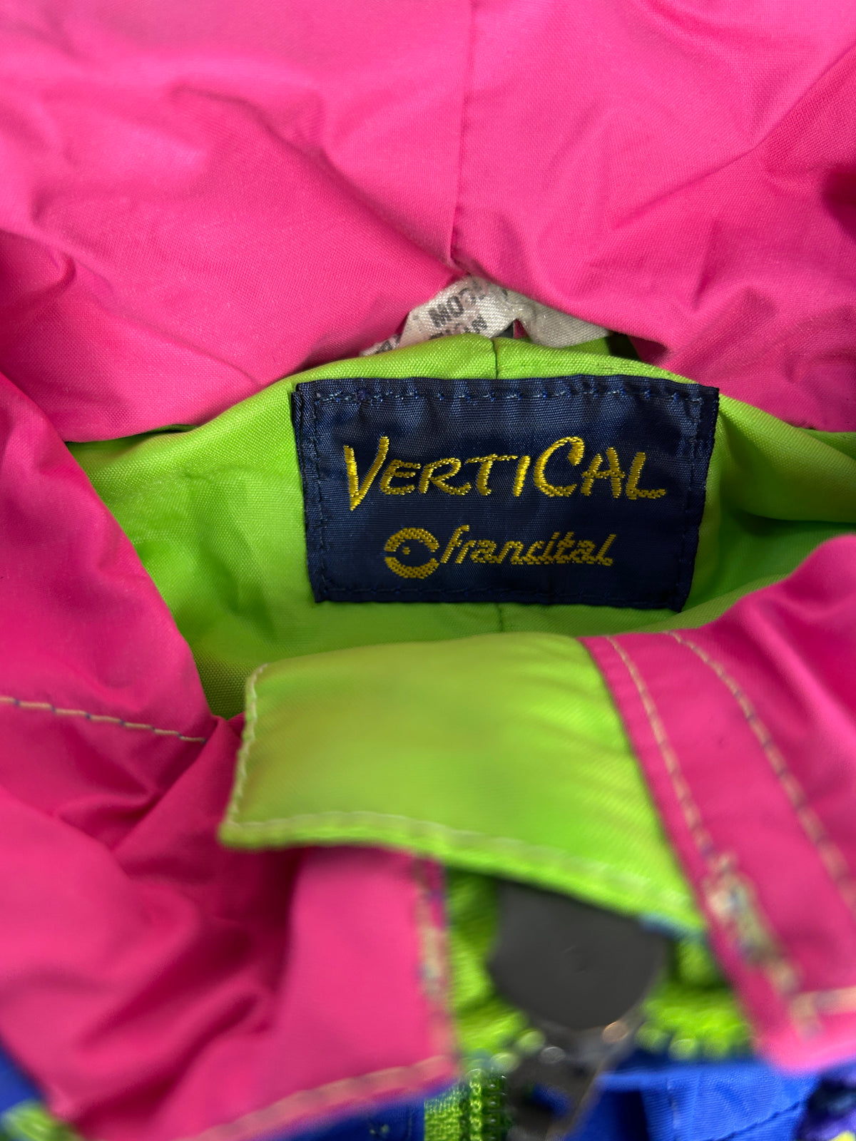 Anorak antivento mezza zip multicolore vintage – Uomo Taglia L
