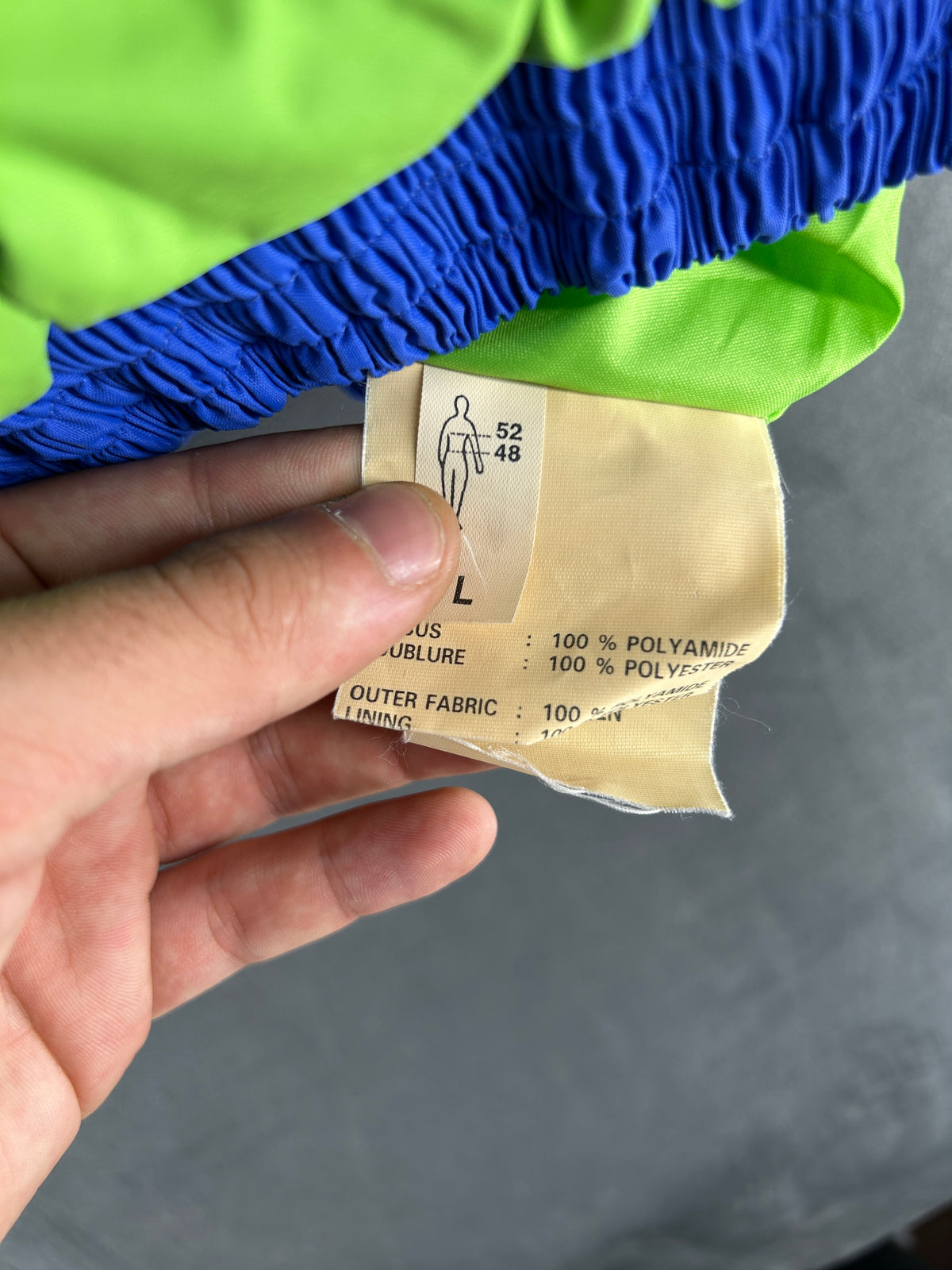 Anorak antivento mezza zip multicolore vintage – Uomo Taglia L