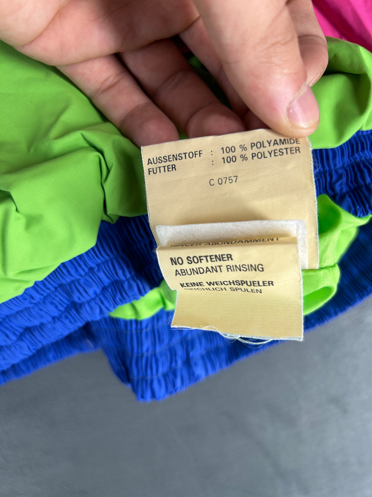 Anorak antivento mezza zip multicolore vintage – Uomo Taglia L