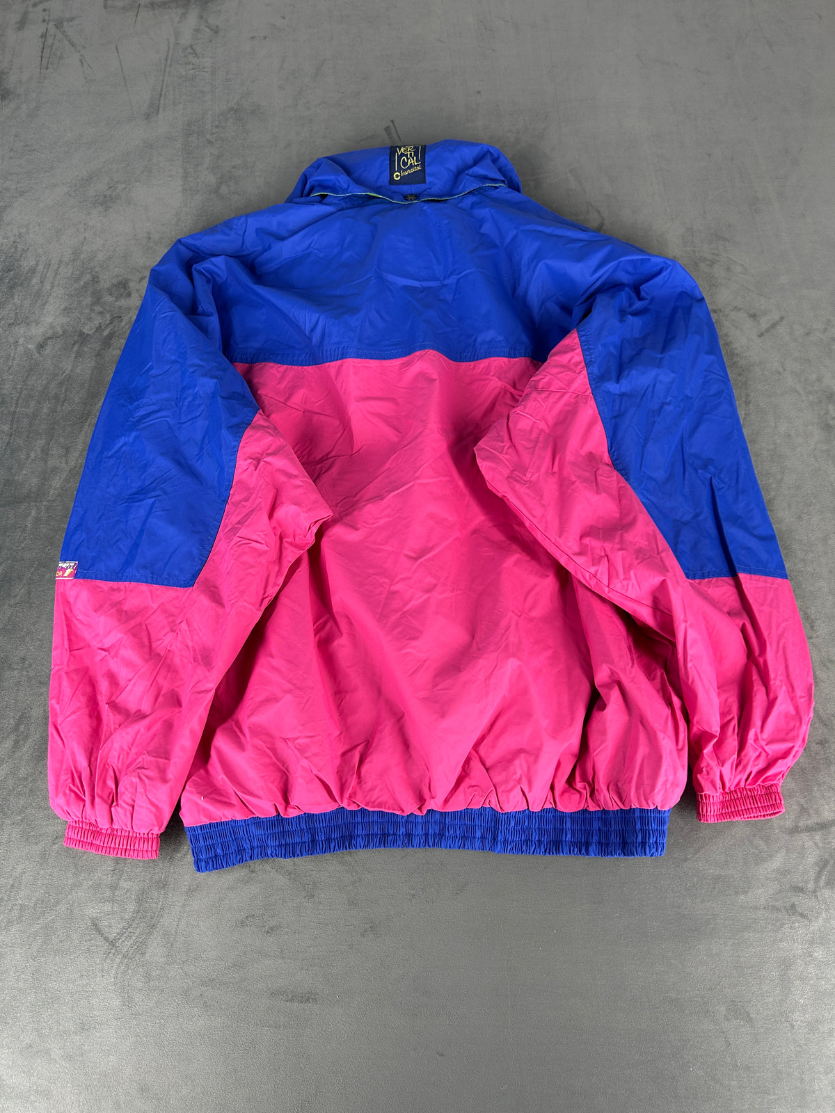 Anorak antivento mezza zip multicolore vintage – Uomo Taglia L