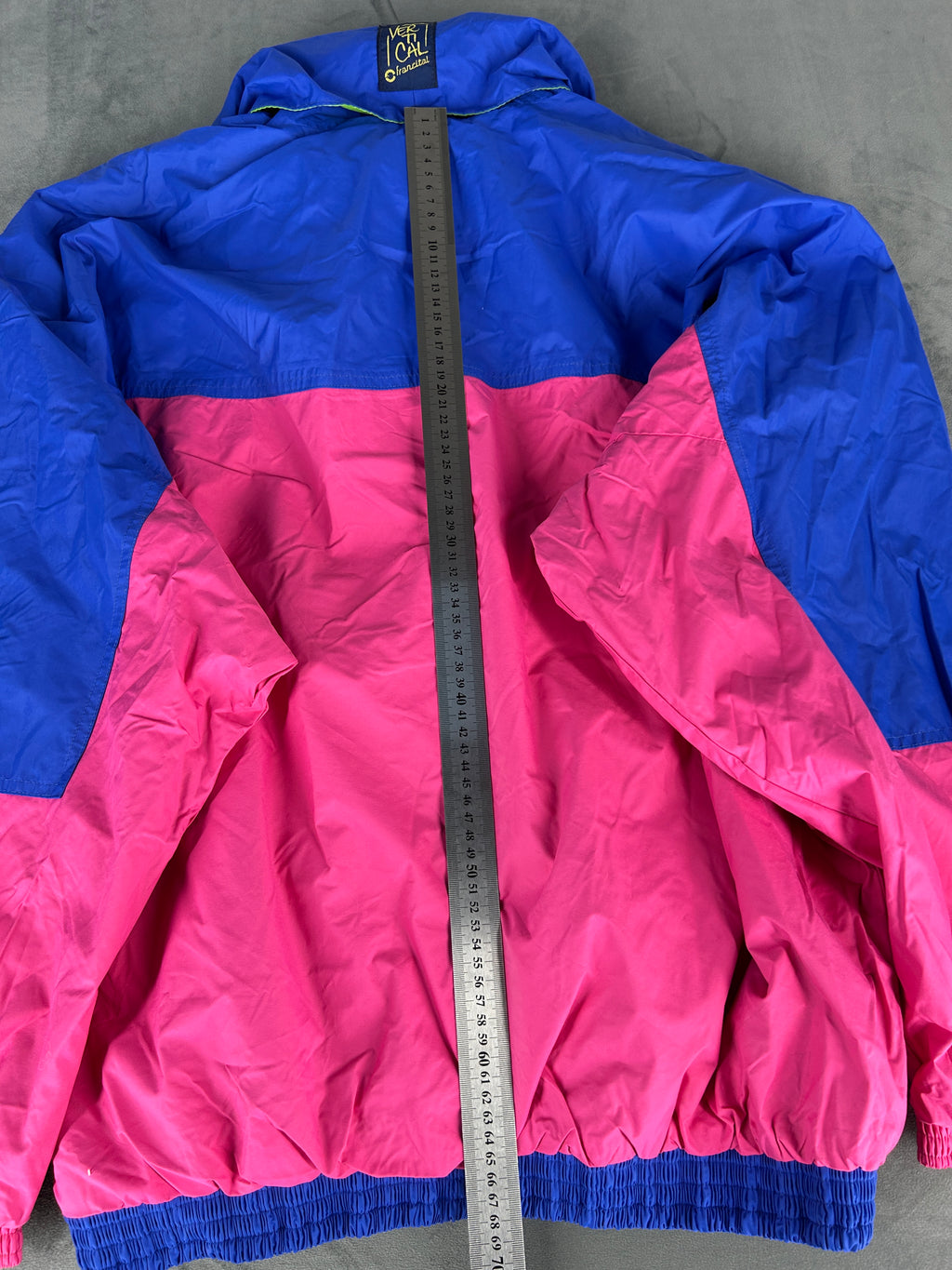 Anorak antivento mezza zip multicolore vintage – Uomo Taglia L