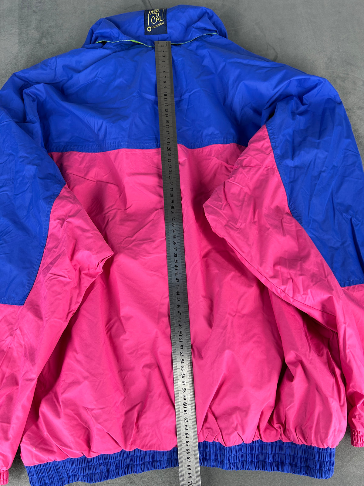 Anorak antivento mezza zip multicolore vintage – Uomo Taglia L