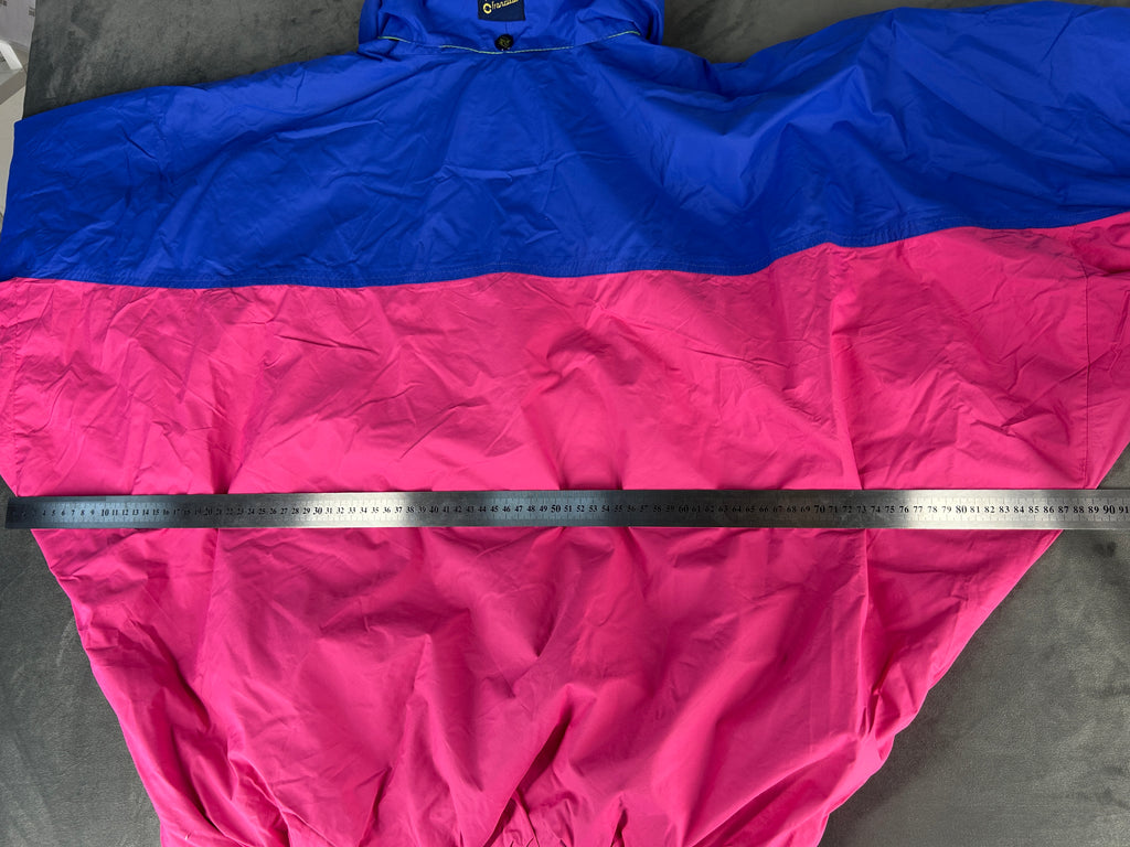 Anorak antivento mezza zip multicolore vintage – Uomo Taglia L