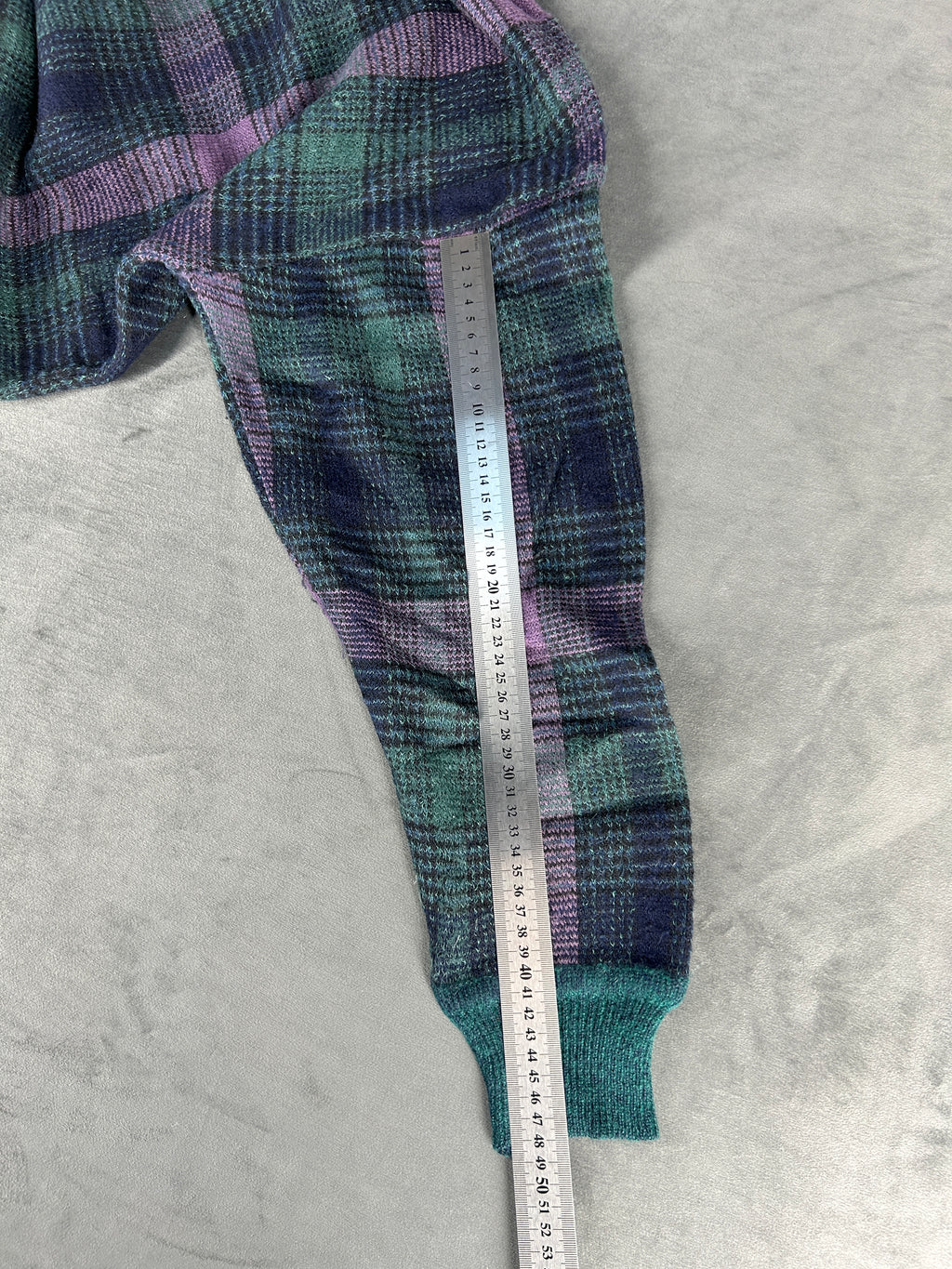 Maglione polo tre bottoni multicolore vintage – Uomo Taglia XL