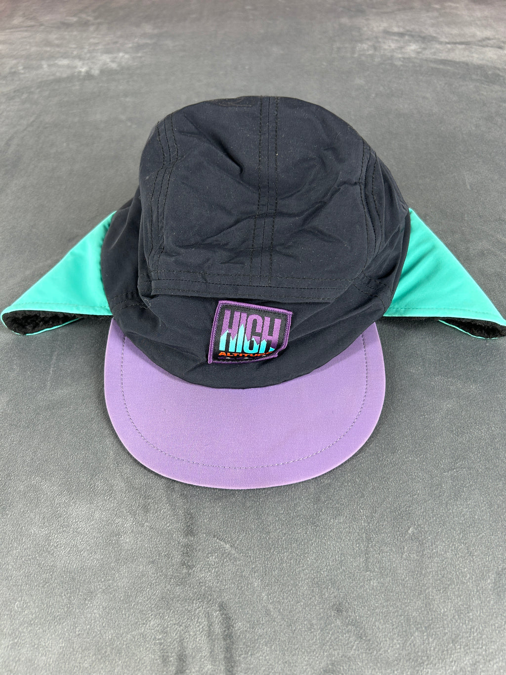 Cappello da trekking con paranuca multicolore vintage – Uomo Taglia unica