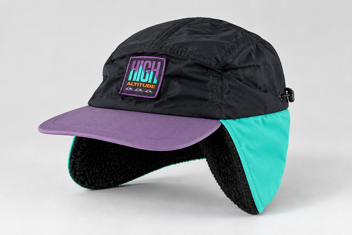 Cappello da trekking con paranuca multicolore vintage – Uomo Taglia unica