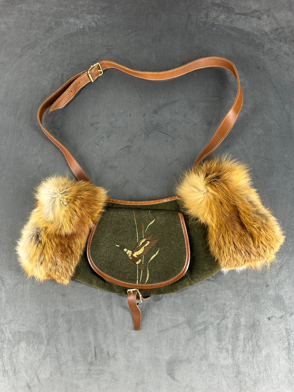 Marsupio con scaldamani verde vintage – Donna Taglia unica
