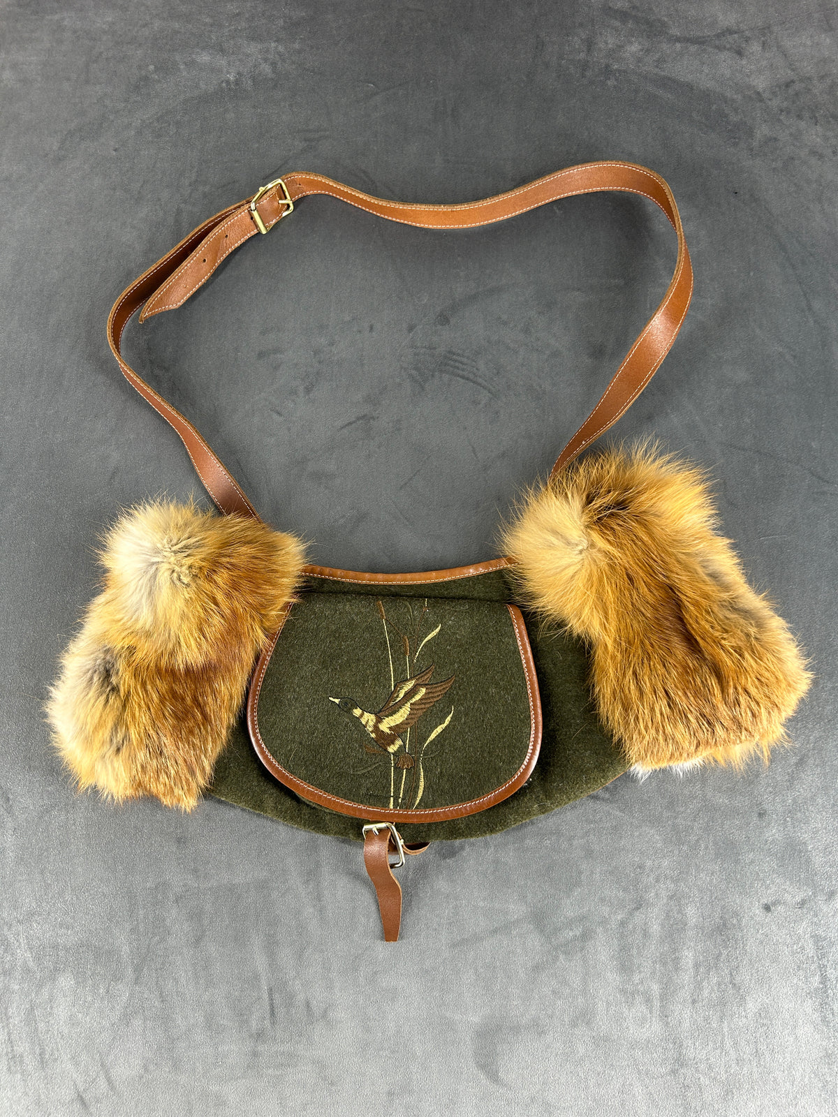 Marsupio con scaldamani verde vintage – Donna Taglia unica