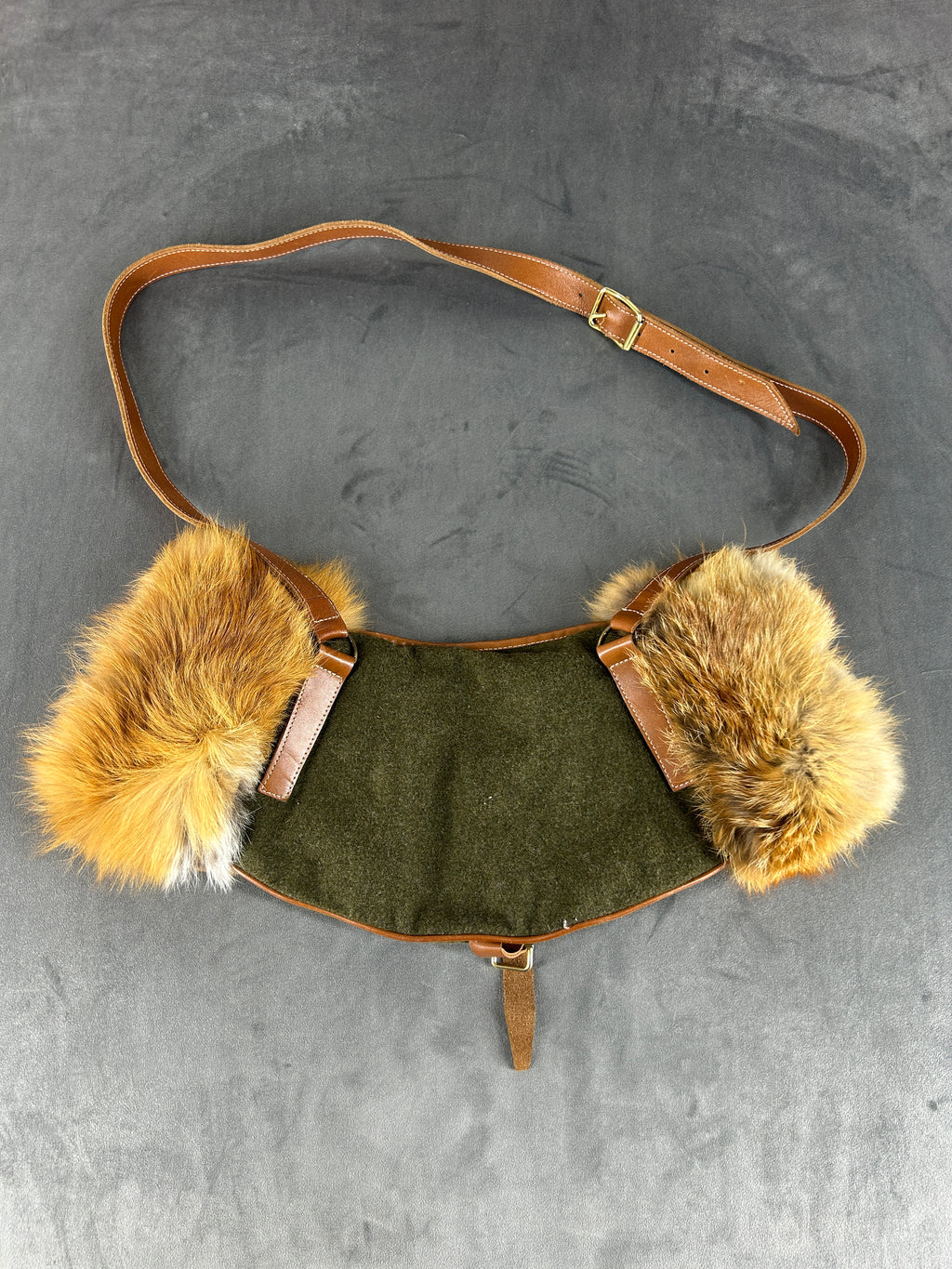Marsupio con scaldamani verde vintage – Donna Taglia unica