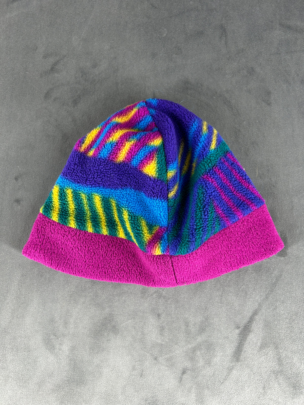 Cappello in pile Aesse multicolore vintage – Unisex Taglia unica