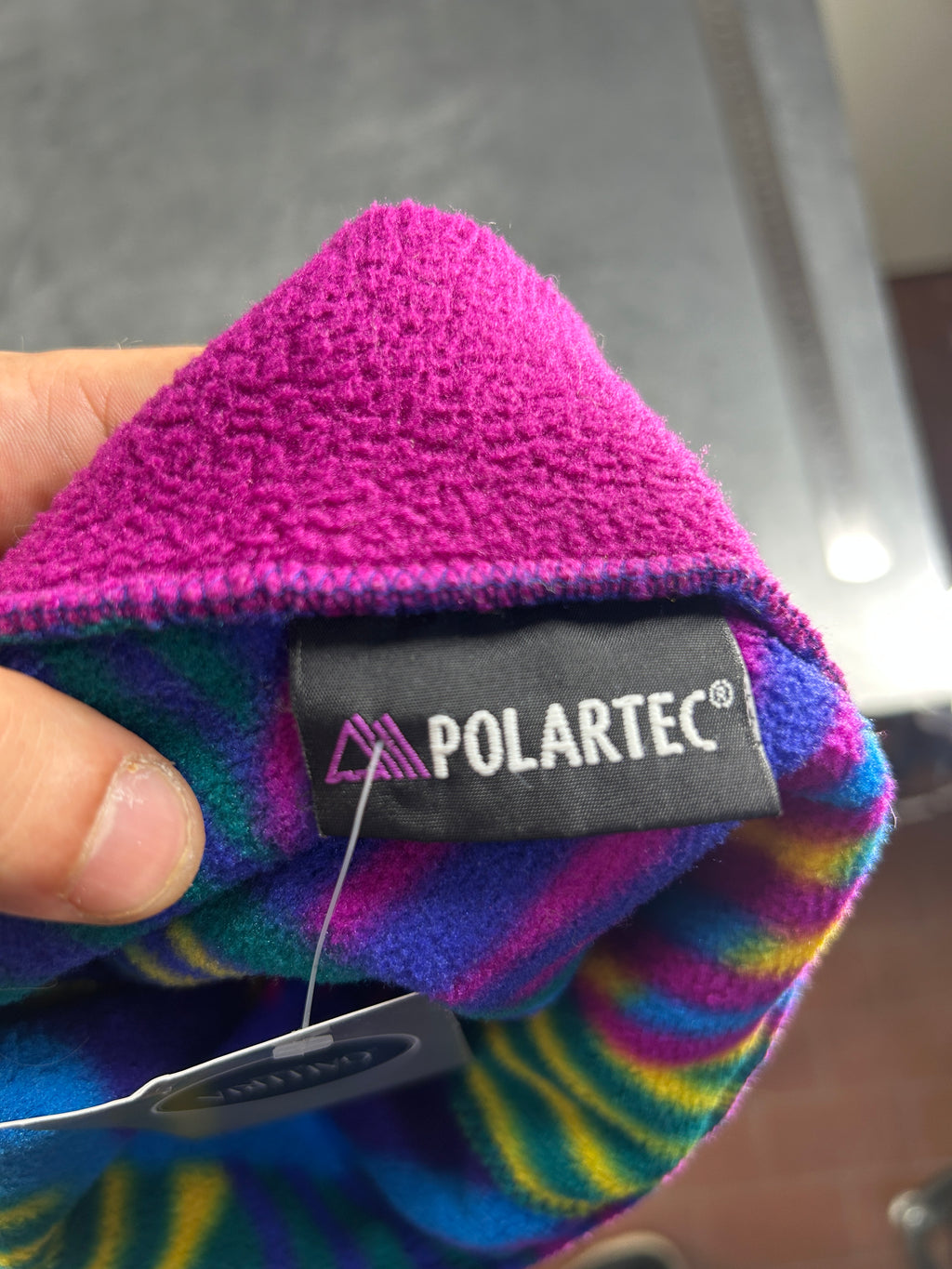 Cappello in pile Aesse multicolore vintage – Unisex Taglia unica