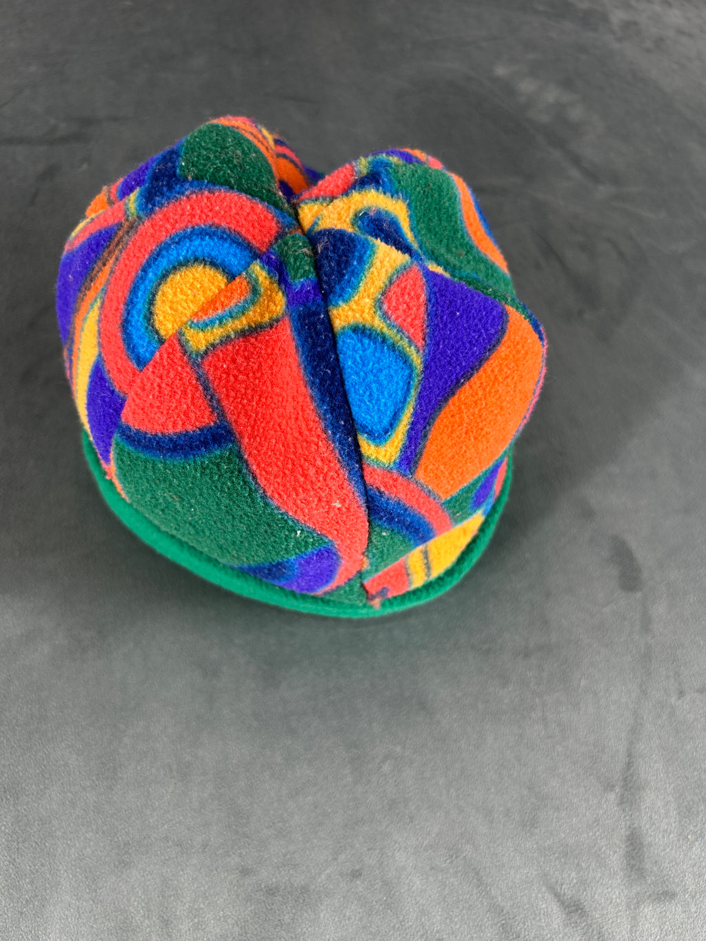 Cappello in pile multicolore vintage – Unisex Taglia unica