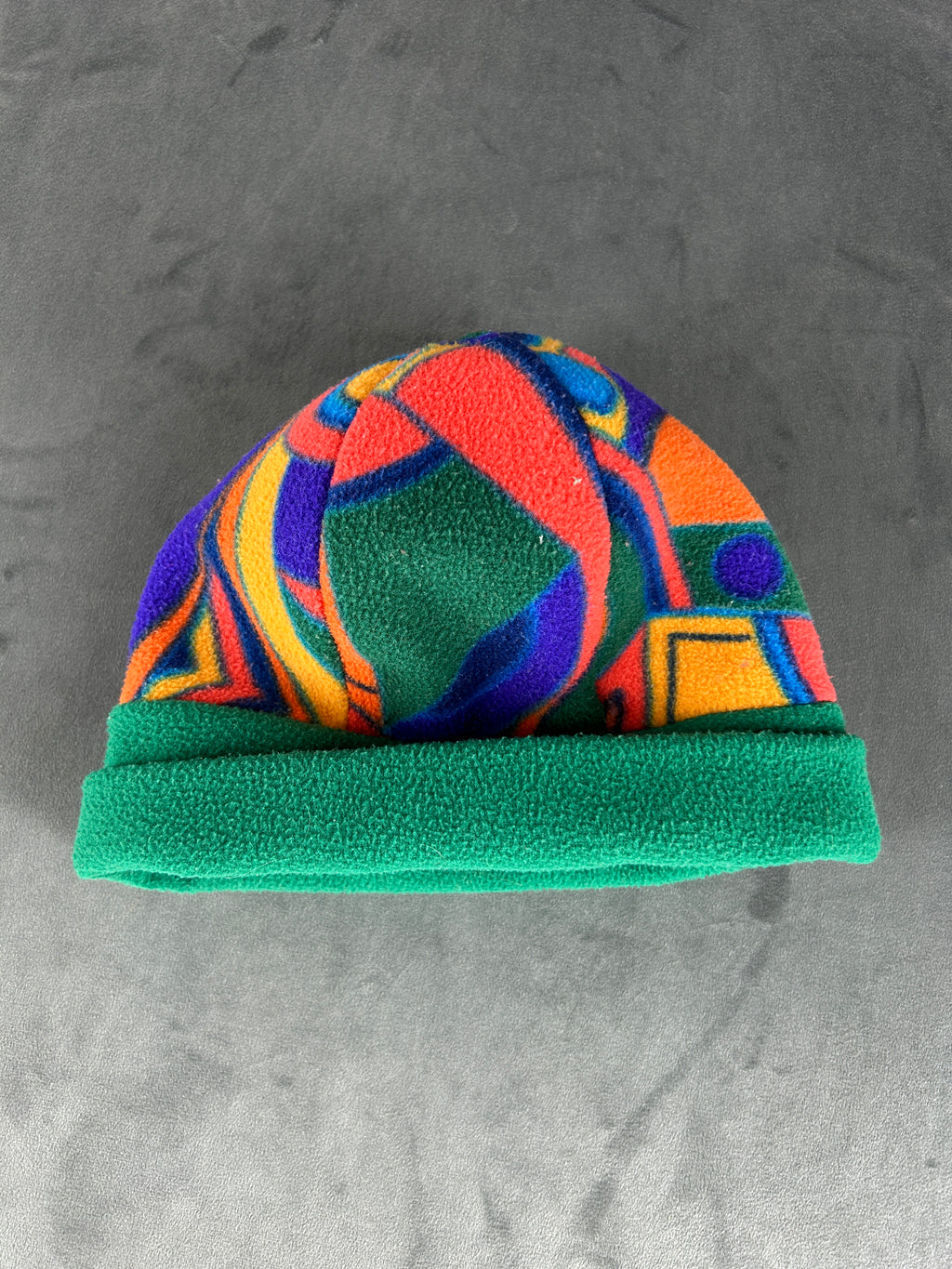 Cappello in pile multicolore vintage – Unisex Taglia unica