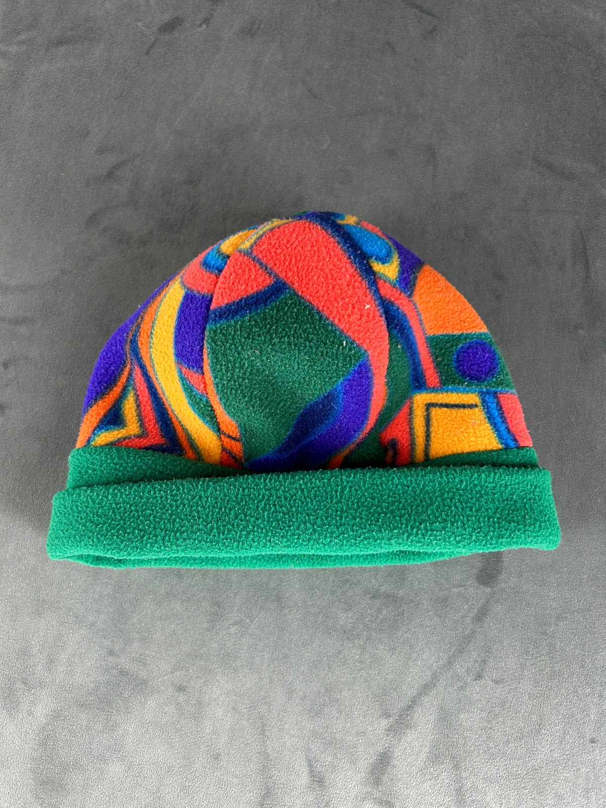 Cappello in pile multicolore vintage – Unisex Taglia unica