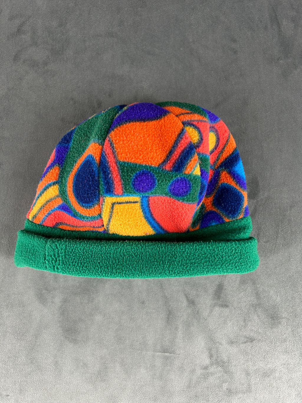 Cappello in pile multicolore vintage – Unisex Taglia unica