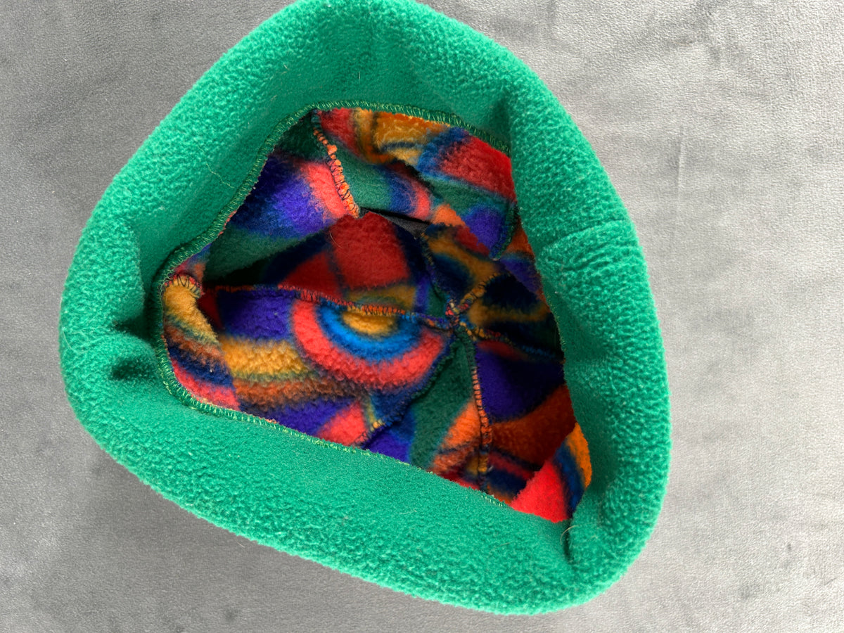 Cappello in pile multicolore vintage – Unisex Taglia unica