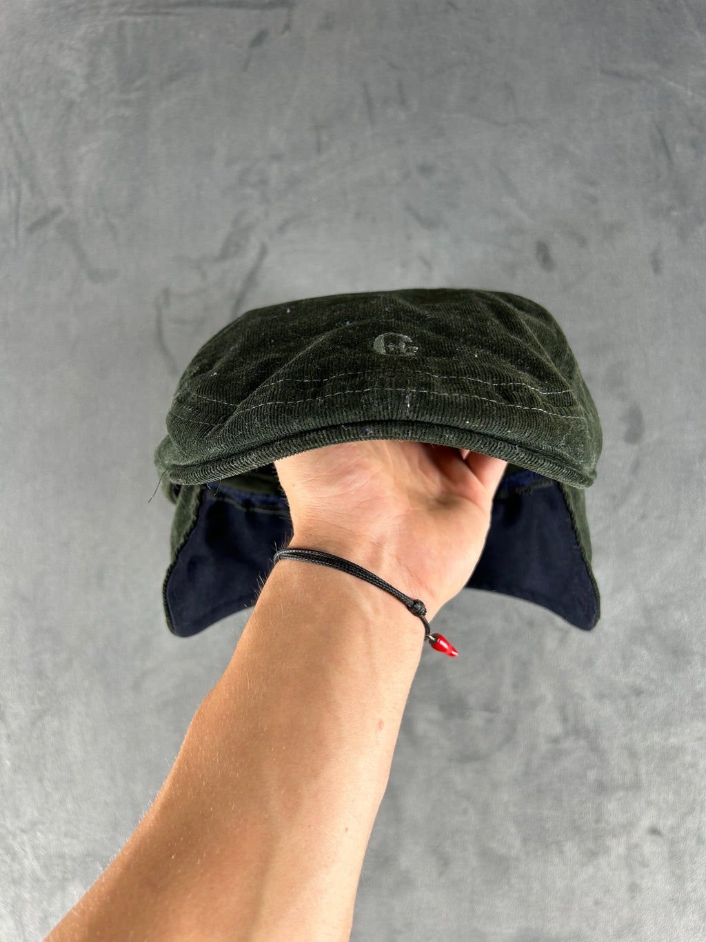 Cappello in velluto a coste Conte of Florence verde vintage – Uomo Taglia 58